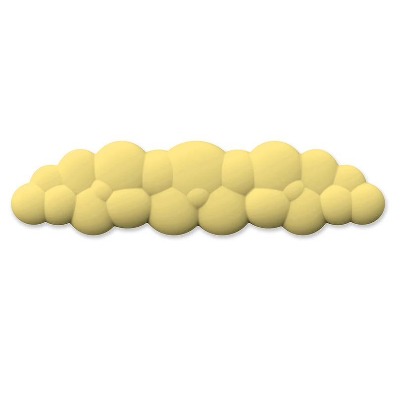 Repose-poignet ergonomique long jaune pastel LIVURAX coussin souple pour clavier