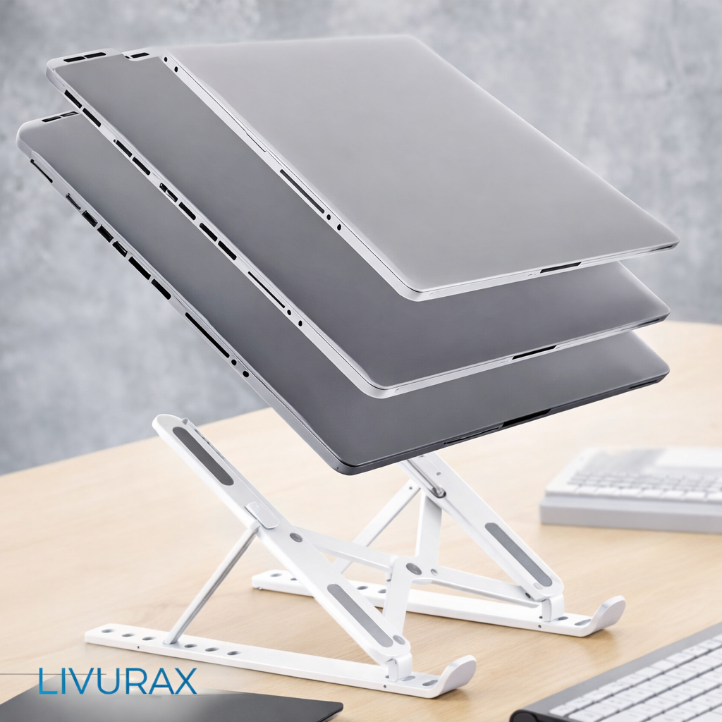 Support Laptop Réglable Ergonomique pour PC et MacBook – Confort et Posture LIVURAX